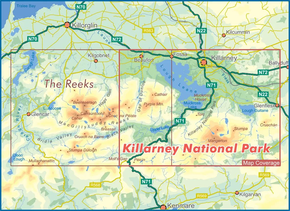 Waterproof Killarney National Park 1:20k Map