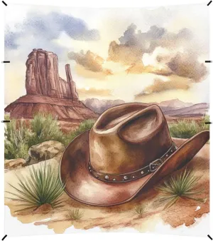 Western Cowboy Hat Vast Wilderness Stable Beach Tent UPF50  Protection Easy Setup Large Sun Shade Includes Sand Shovel, Sandbags, Stability Poles for Family Travel