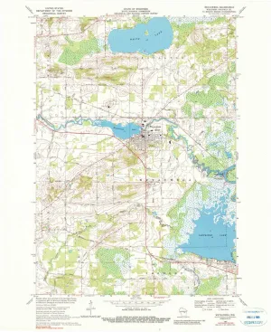 Weyauwega WI topo map, 1:24000 Scale, 7.5 X 7.5 Minute, Historical, 1969, Updated 1990, 27.33 x 22.58 in