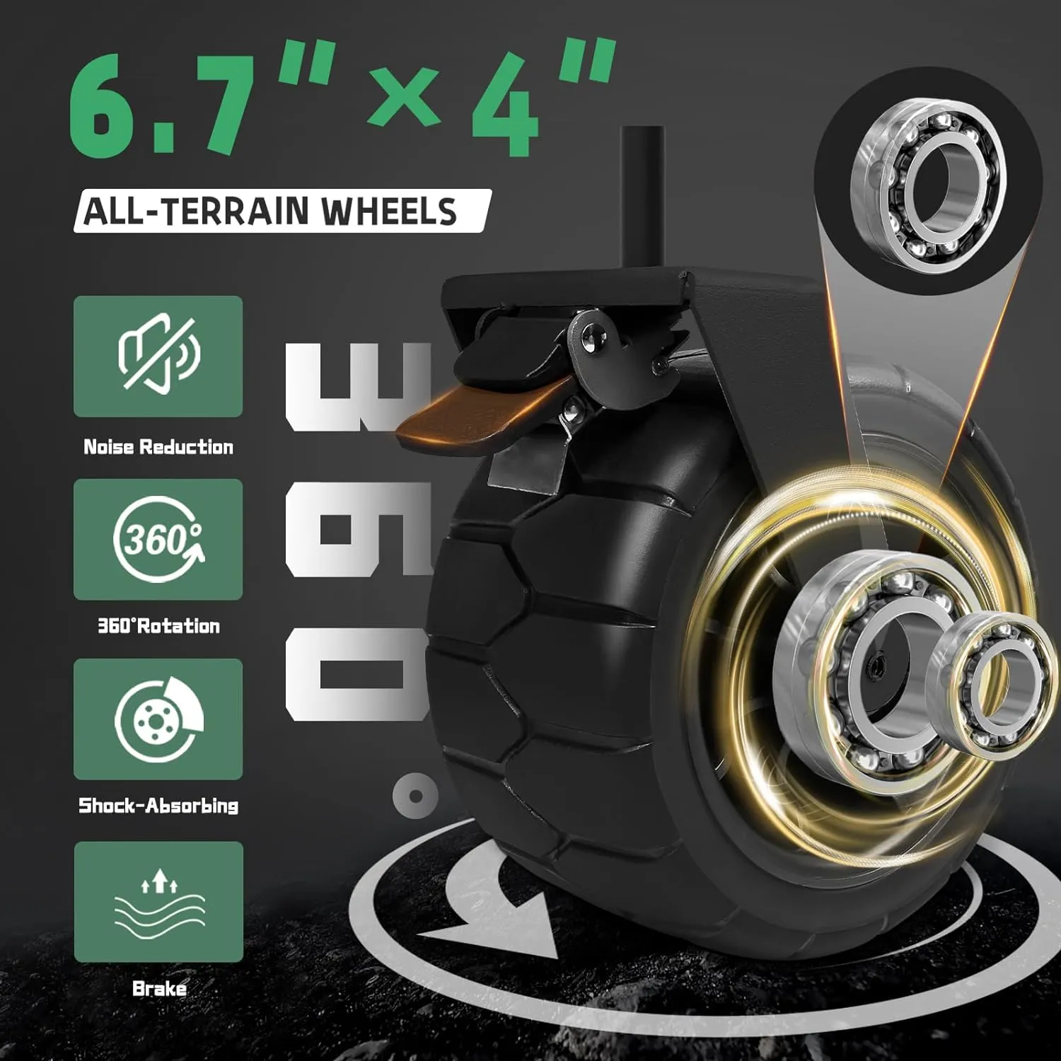 Whitsunday Collapsible Heavy Duty Wagon with All Terrian Wheel, 440Lbs Foldable Utility Camping Park Wagon Cart with Table & Shovel for Beach