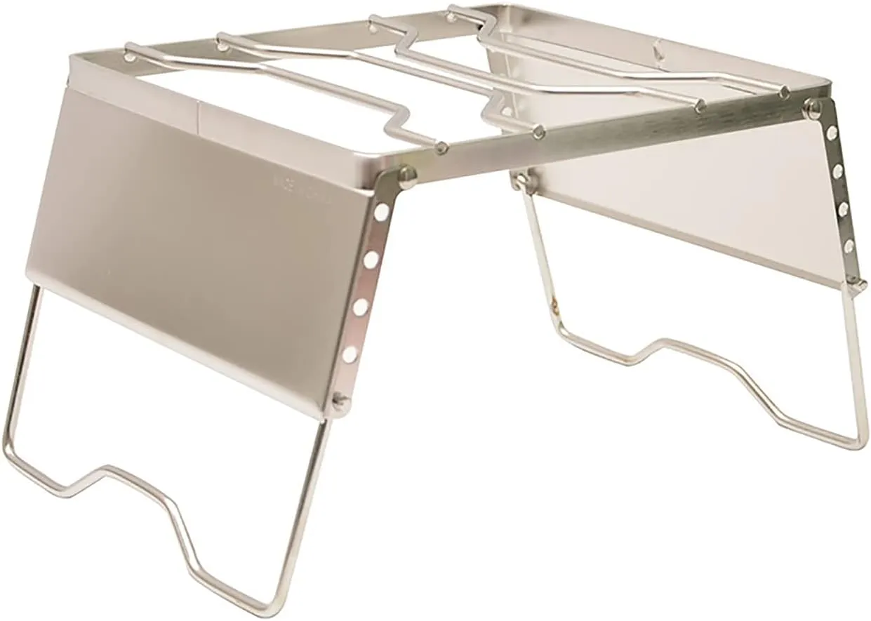 Windproof Camping Pot BBQ Bracket Holder Outdoor Foldable Stove Stand Rack Stainless Steel Pot Stand, for Outdoor Camping Hiking Picnic