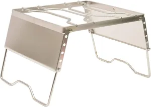 Windproof Camping Pot BBQ Bracket Holder Outdoor Foldable Stove Stand Rack Stainless Steel Pot Stand, for Outdoor Camping Hiking Picnic