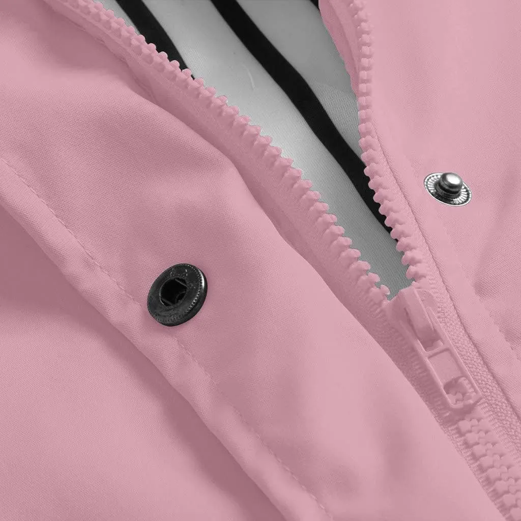 Women's Rain Jacket Waterproof Hooded Windbreaker Lightweight Trench Coat Active Outdoor Raincoat With Hood