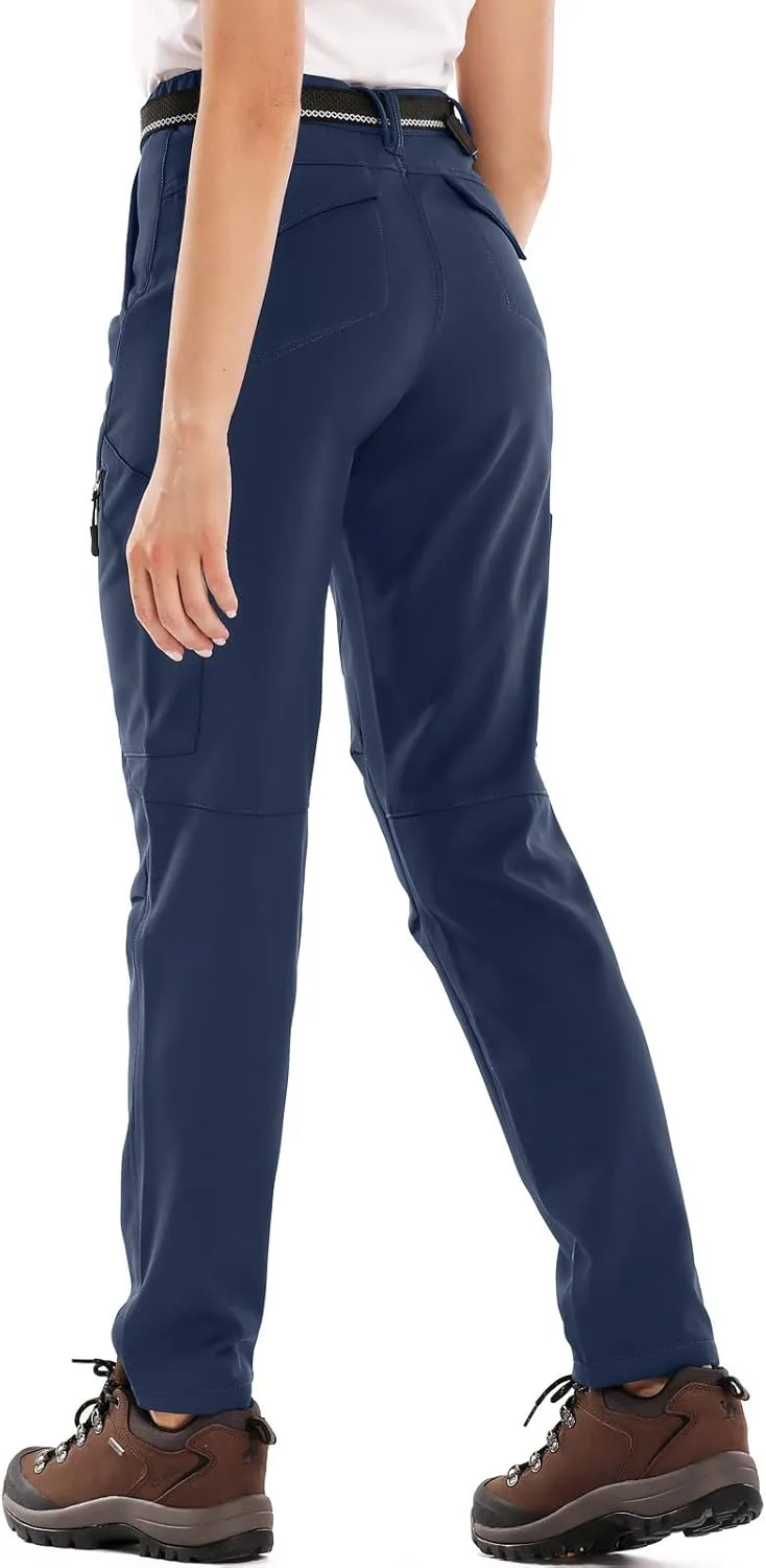 Womens Snow Pants waterproof hiking insulated Snowboard Outdoor Softshell ski Pants Zipper pockets