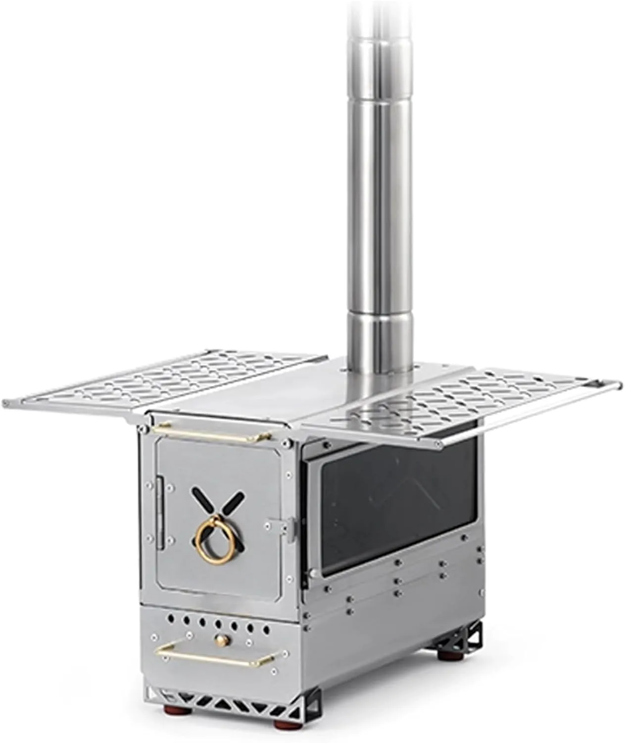 Wood Burning Camping Stove,Portable Wood Burning Stove,Stainless Steel,Removable 800° High Temperature Resistants