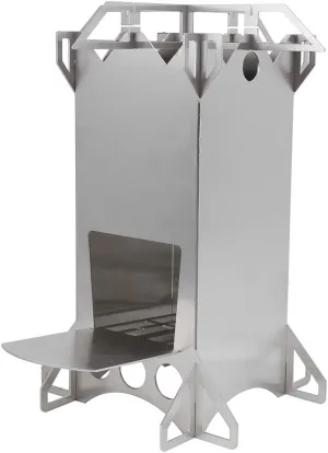 Wood Burning Stove, Stainless Steel with Lightweight Stove Camping Stove for Hiking Picnic