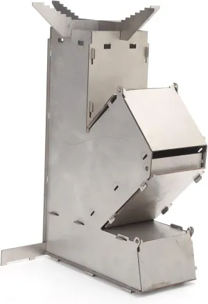 Wood Stove Lightweight Rocket Stove Portable Wood Burning Container for Backpacking Adventure Outdoor Cooking Camping