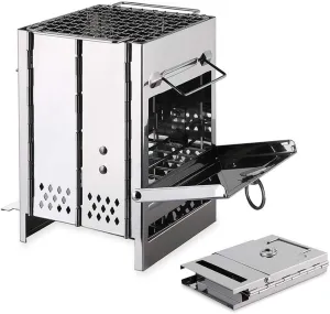Wood Stove,Foldable Camping Cook Stove Burning Stove,Backpacking Tent Heating Barbecue Grill Stove/Sier