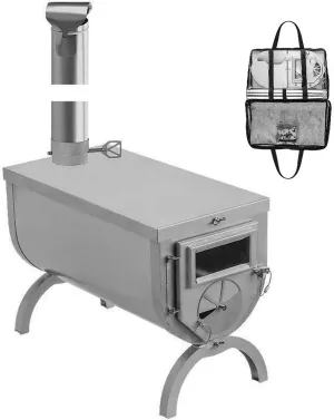 Wood Stove,Foldable Camping Stove Burning Stove,Backpacking Tent Heating with Pipes Heater/Pipe