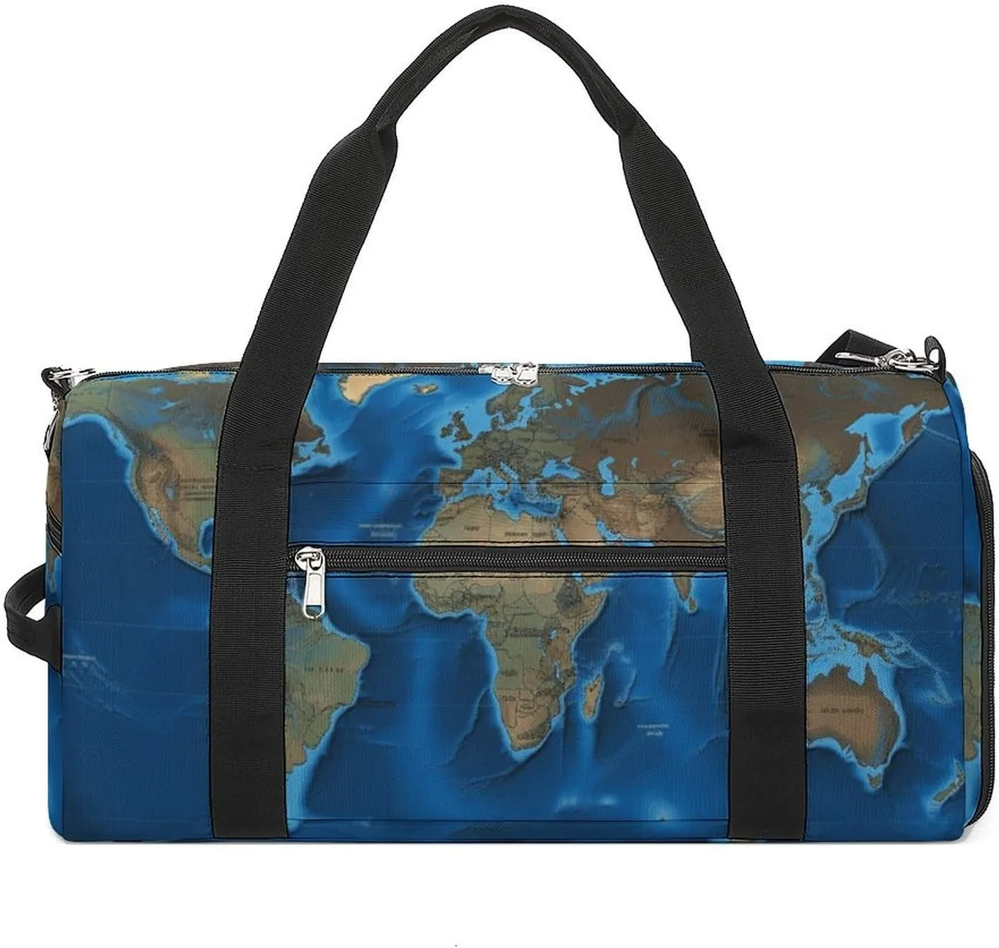 World Map Gym Bag for Men Women Water Resistant Duffle Bag Travel Lightweight Bag for Travel Sports