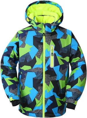WOWULOVELY Girls Boy's Winter Ski Jackets Waterproof Kids Snowboarding Jacket Snow Coat Thicken Warm Hooded Ski Jacket