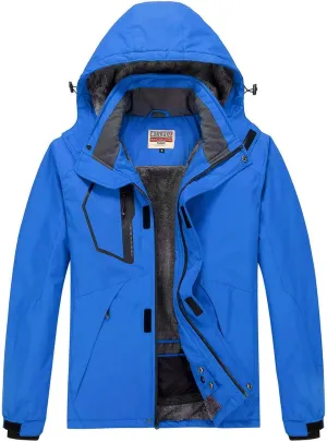 WULFUL Men's Waterproof Ski Jacket Warm Winter Snow Coat Mountain Windbreaker