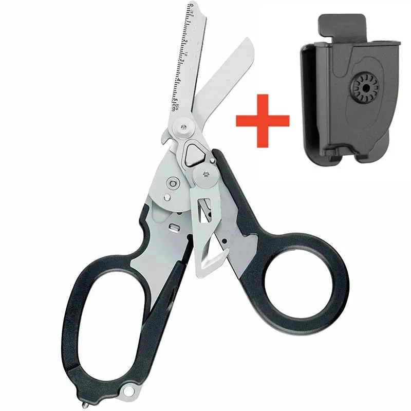 XIAOTREE Multifunction Tactical Folding Scissors for Outdoor Survival