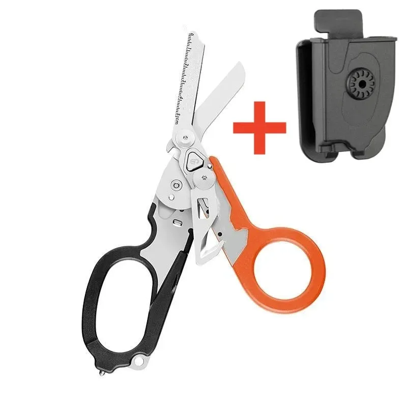 XIAOTREE Multifunction Tactical Folding Scissors for Outdoor Survival