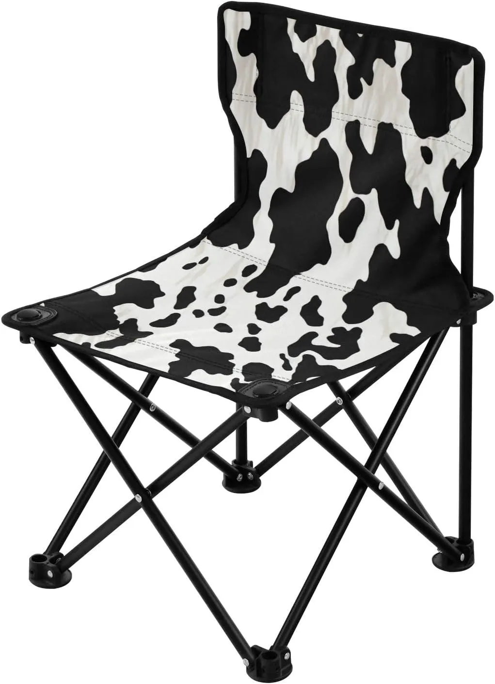 xigua Cow Print Portable Camping Chairs,Outdoor Folding Camping Chair for Camping Hiking,Beach,Fishing46, 14.46x14.46x22.83in
