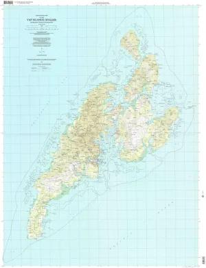 Yap Islands Waqab FM topo map, 1:25000 Scale, 7.5 X 7.5 Minute, Historical, 1996, Updated 2003, 43.97 x 34 in