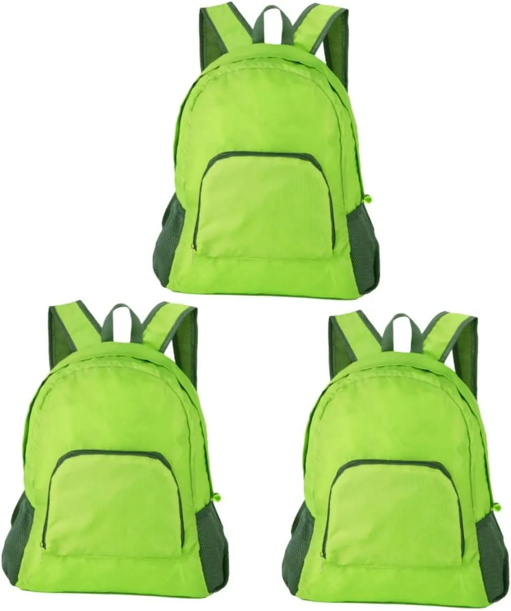 Yardwe 3pcs Travel Outdoor Lightweight Daypack Hiking Camping Expandable Mesh Pockets Umbrella Bottle