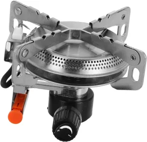 Yardwe Compact Portable Gas Stove with Electronic Ignition Lightweight Folding Design for Camping Outdoor Picnics and Backpacking Versatile Propane Burner for Outdoor Cooking