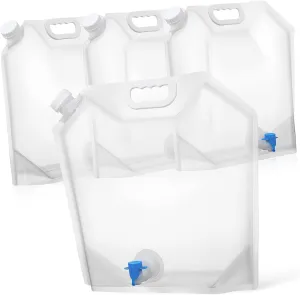 YARNOW Collapsible Water Tanks Transparent Water Containers for Camping Hiking Emergency Preparedness