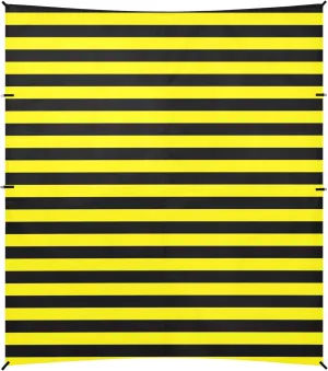Yellow Black Stripe Fashion Beach Cabana UPF50  Waterproof Sun Shelter with Sandbags and Shovel for Camping, Picnics, Backyard