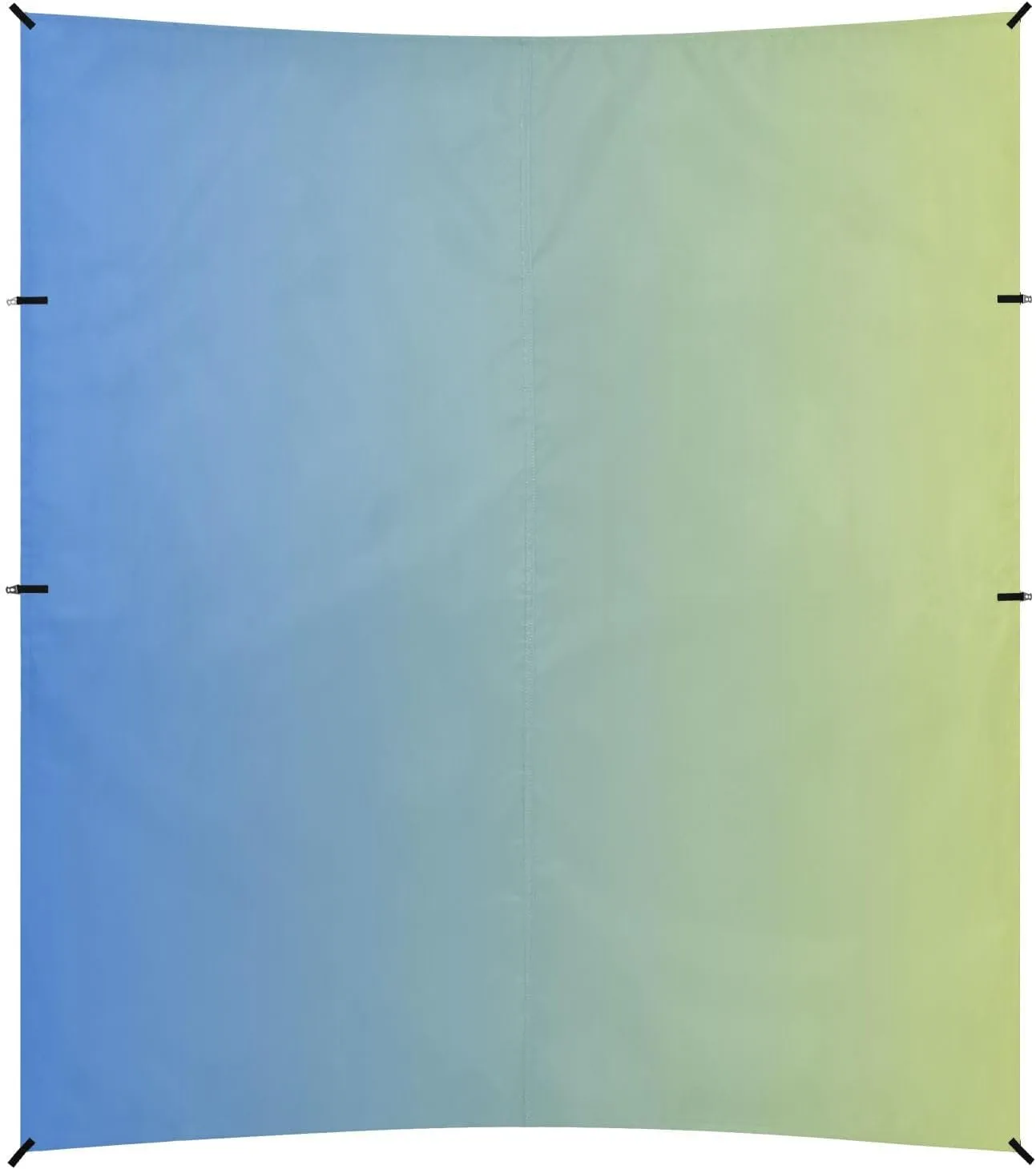 Yellow Blue Gradient Foldable Beach Tent UPF50  Protection Water-Resistant Large Sun Shade with Sand Shovel for Backyard and Camping