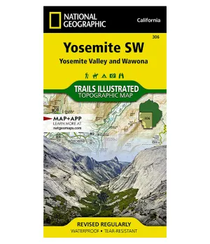 Yosemite SW-Yosemite Valley and Wawona Map