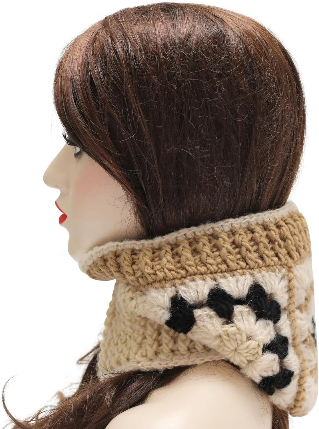 ZLYC Winter Knitted Winter Hat Windproof Hooded Scarf Balaclava Beanie Hat for Women