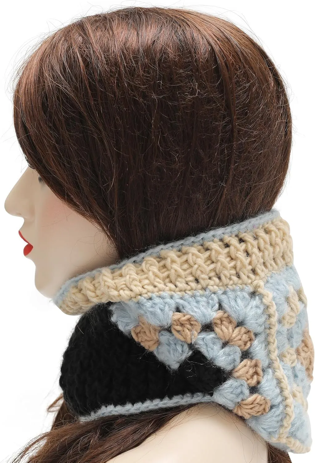 ZLYC Winter Knitted Winter Hat Windproof Hooded Scarf Balaclava Beanie Hat for Women