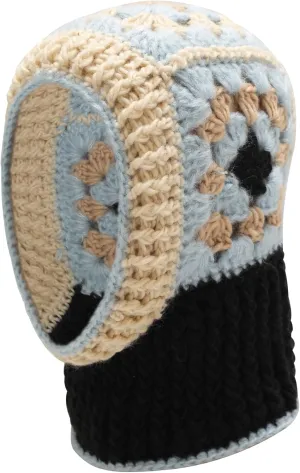 ZLYC Winter Knitted Winter Hat Windproof Hooded Scarf Balaclava Beanie Hat for Women