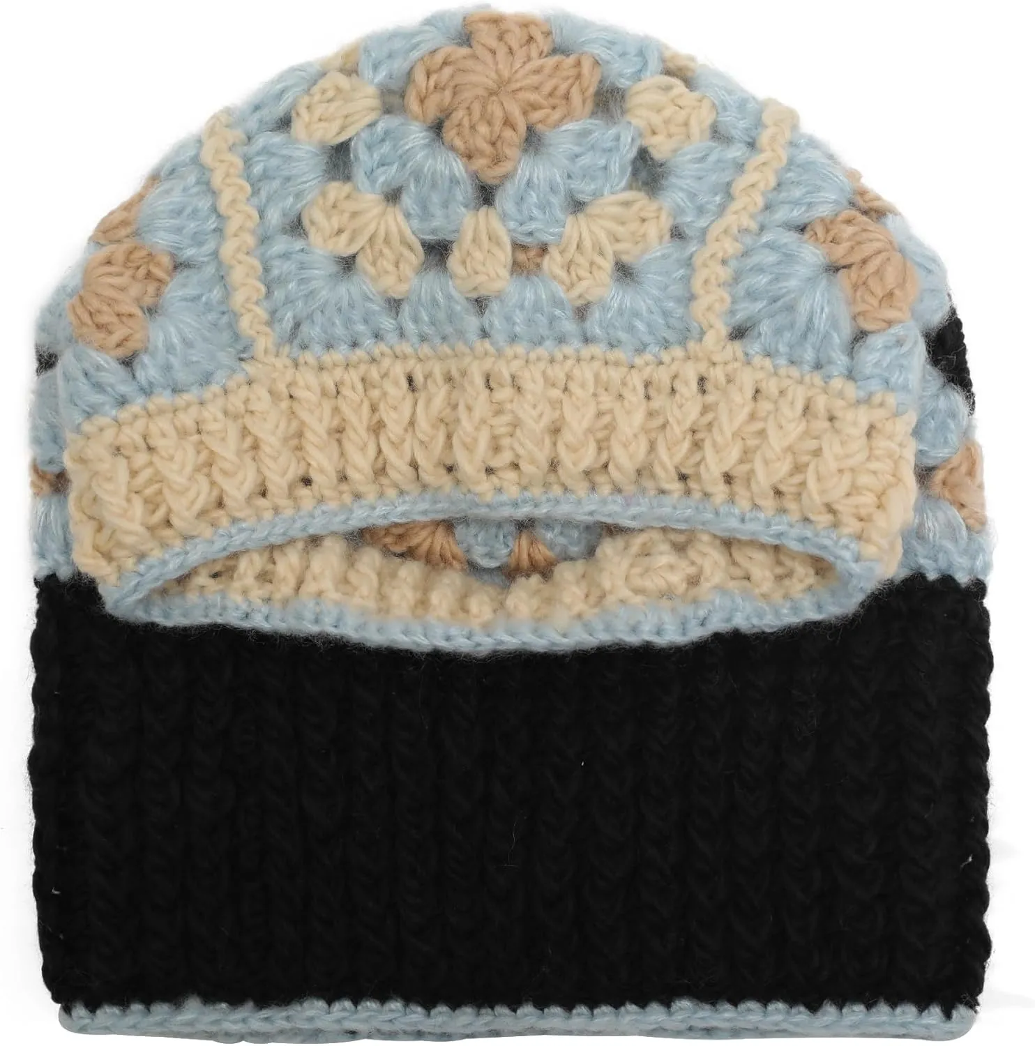 ZLYC Winter Knitted Winter Hat Windproof Hooded Scarf Balaclava Beanie Hat for Women