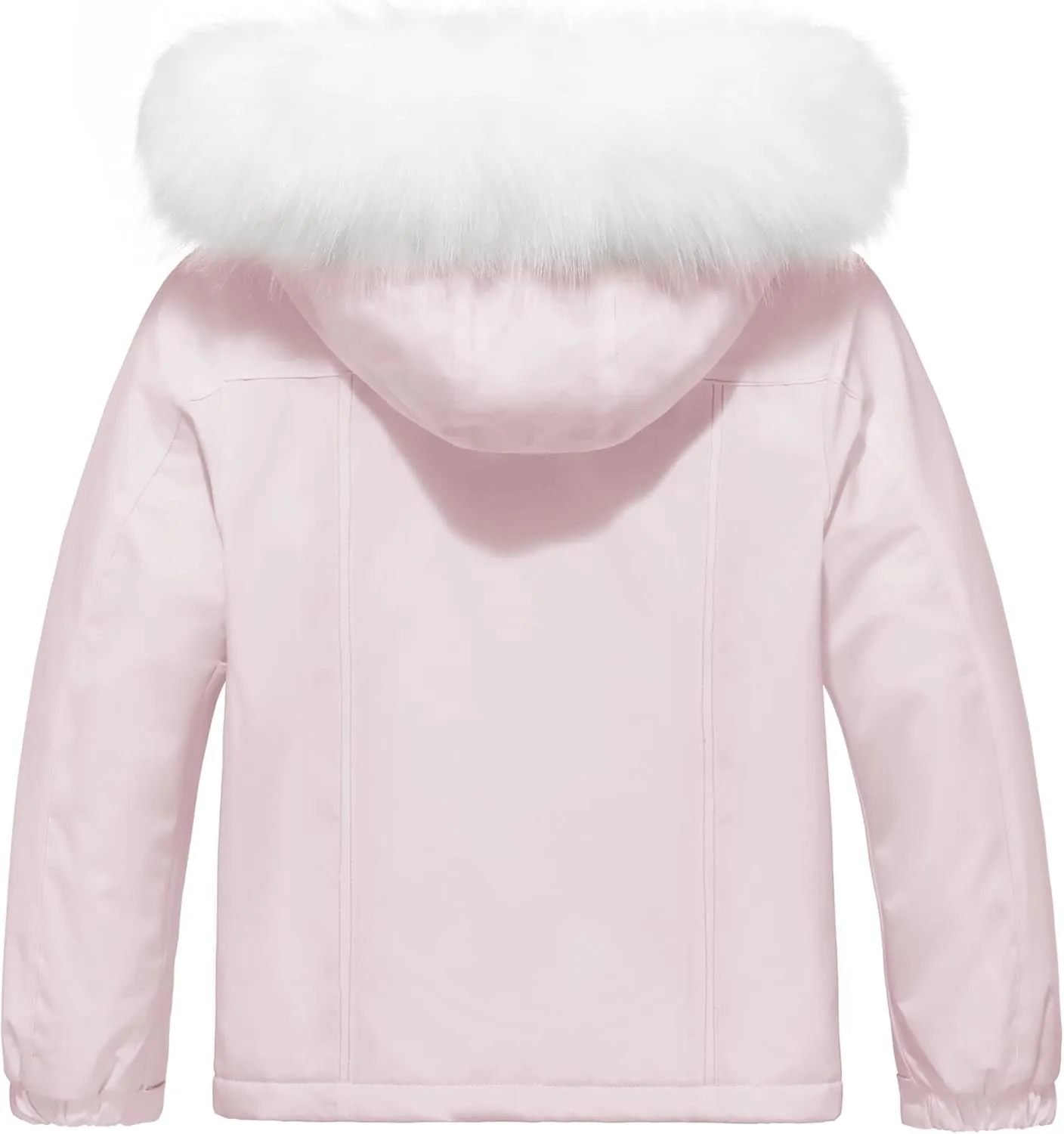ZSHOW Girls' Ski Jacket Waterproof Warm Winter Coat Fleece Hooded Raincoat with Detachable Hood